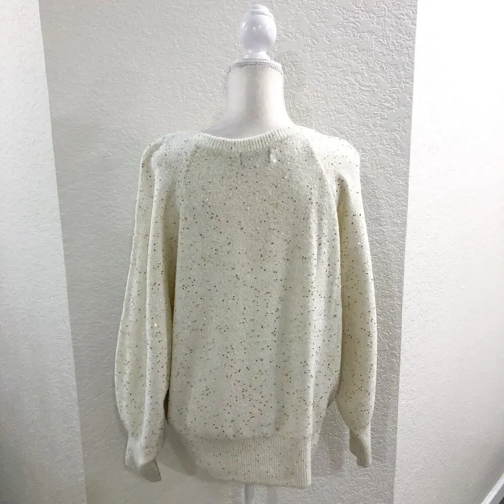 Karl Lagelfeld Paris Sparkle V-Neck Sweater